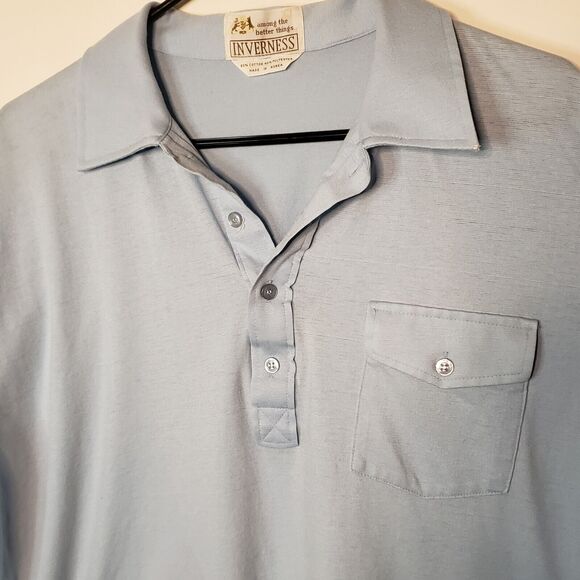 Vintage 70's Inverness Terry Cloth Short Sleeve Pocket Polo Shirt Mens XL 0300 - Picture 6 of 7